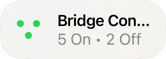 The Bridge Console tile in the Apple Home app